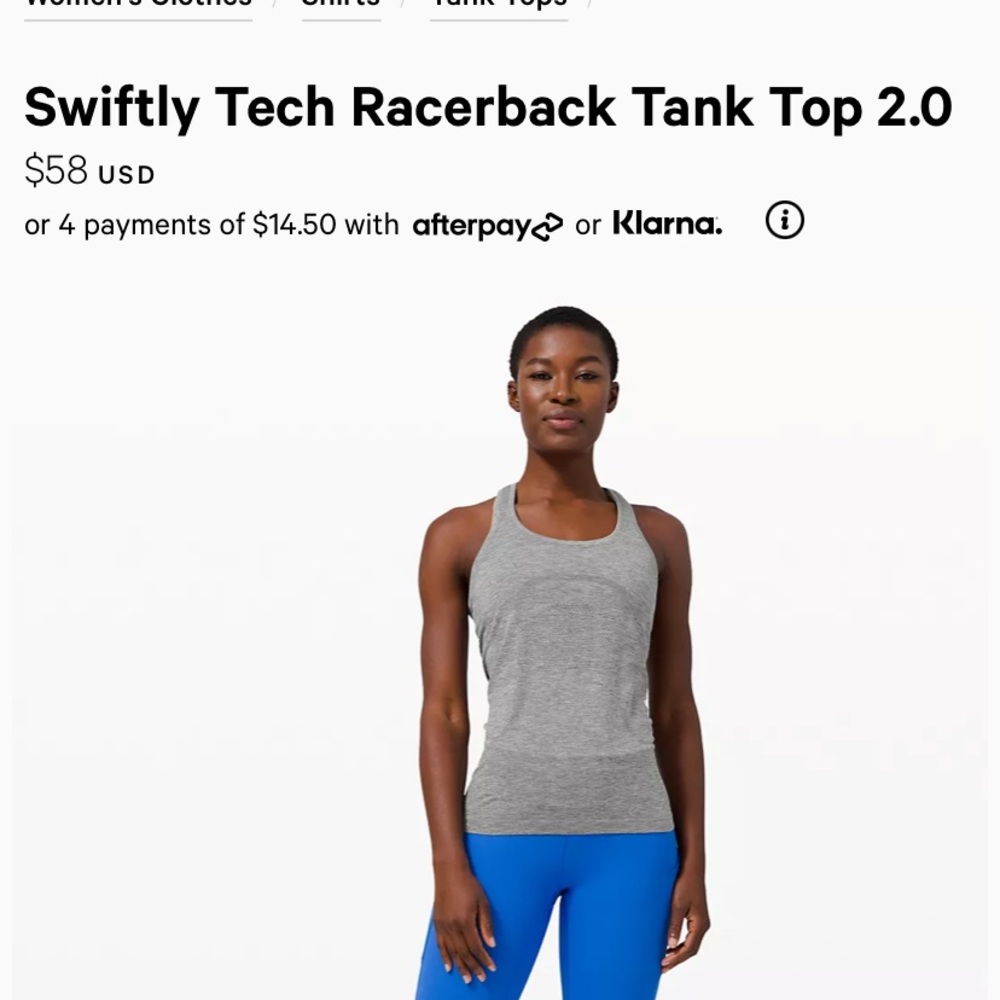 lululemon swiftly tech racerback tank top